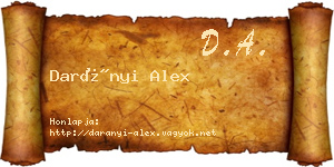 Darányi Alex névjegykártya